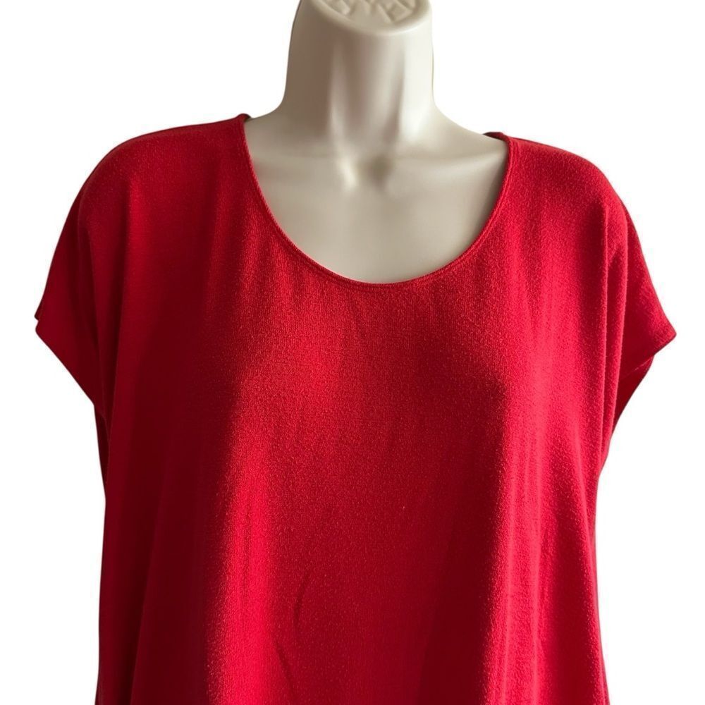 Wilfred Free Vibrant Red Tunic Top ~ boxy cut ~ side pockets ~ size XSmall - Picture 4 of 11